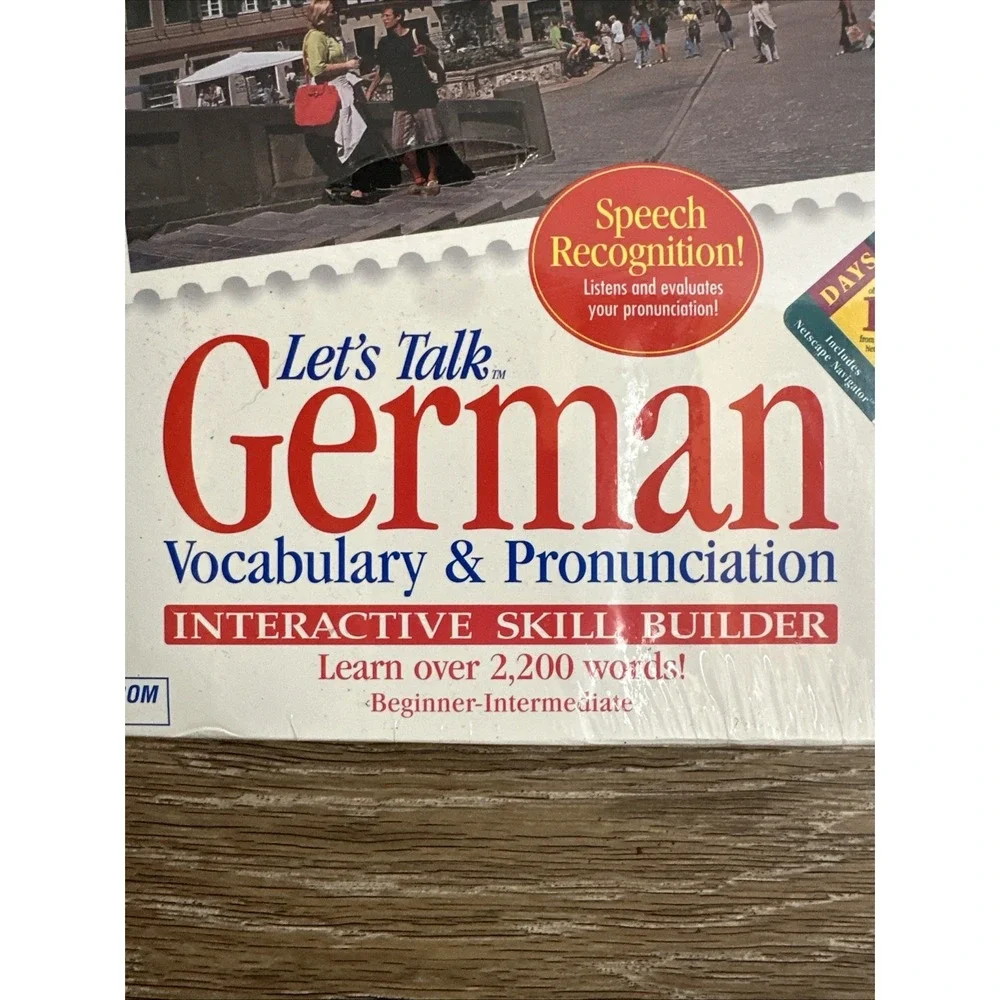 Vintage German Language Learning Software CD-ROM Sealed Windows 3.1 Living